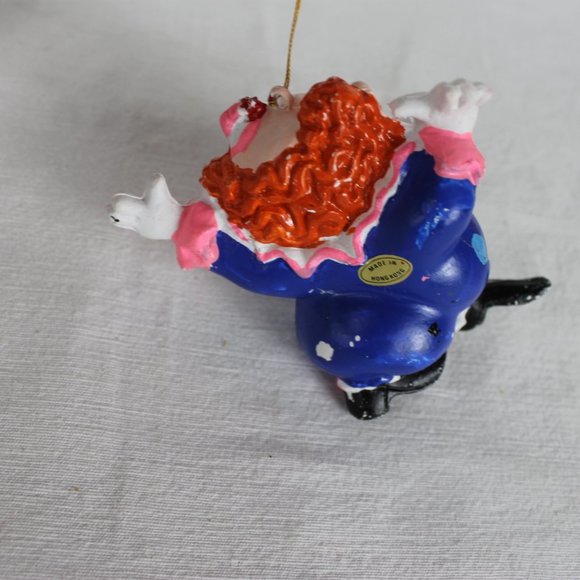 Plastic Blow Mold Ornament Lot Of 4 MCM Christmas Dancing Clowns Vintage Holiday - Picture 11 of 12